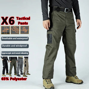 Plover Stretch Fabric Tactical Sports Pants Mens Cargo Pants Mens Casual Multi-pocket Pants S-3XL
