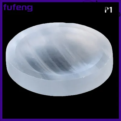 fufeng 1Pc Selenite Crystal Bowl Plate Rough Carved Quartz Crystal Grid Fengshui Quartz Mineral Chakra For Home Decor Healing Gift