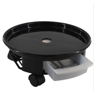 Plant Caddy holder rack catch plate with wheels & water container 27cm 33cm