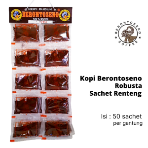 Kopi Bubuk Berontoseno Robusta Sachet Renteng isi 50 pcs