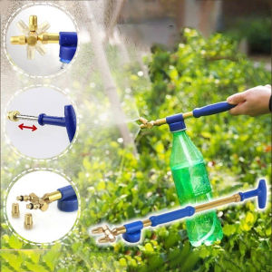 Garden pressure sprayer handheld plant mister adjustable nozzle double head watering tool indoor outdoor home garden use