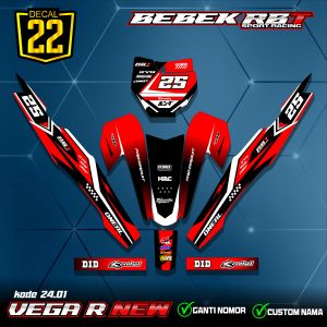 (COD) Sticker Striping Yamaha VEGA R NEW MOTOR RBT BEBEK MODIF SUPERMOTO terbaru Desain Grafis 24.01