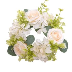 Rings Wreath Artificial Rose Wreath Wine Bottle Wreath Decoration for Christmas Door Window Wedding Decoration