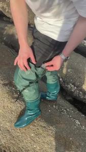 Water rain pants water boots waterproof wear-resistant non-slip fishing over-the-knee soft bottom anti-flood anti-typhoon farmland pants 60cm