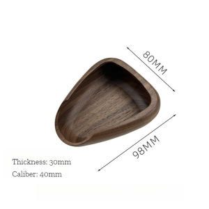 Keranixy Measuring Cup Coffee Bean Weighing Dish Sapele Wood Portable Household Powder Scale Tray Dulang Kopi