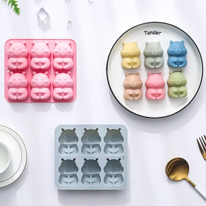6 khoang lớn capybara khuôn bánh mousse cấp Silicone sô cô la món tráng miệng Khuôn nướng sum họp gia đình bakewares