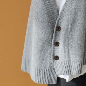 Wool Knit Vest Loose Fit Sleeveless Sweater Korean Style Casual Outerwear Soft Wool Stylish Design