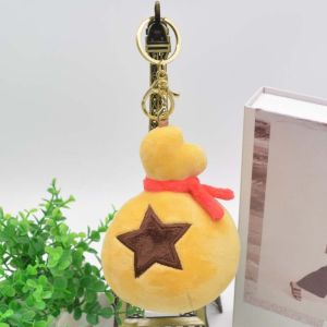 CRNGW Game Peripheral Animal Crossing Keychain Small Leaves Marshal Fauna Plush Animal Crossing Backpack Plush Figure Isabelle Stuffed Collection