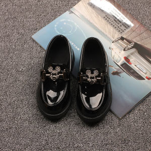 [Free Shipping] Korean-Style Preppy Girls Black Leather Shoes Spring/Autumn Soft-Soled Princess Flats Student Stage Dance Performance Shoes