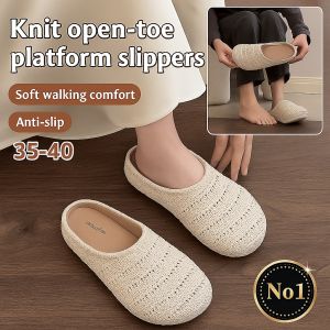 French Mesh Bread Head Half Slip Sandals Womens Hollow out Mesh Shoes Hollow Breathable Sandals Shoes Summer Fashionable Women