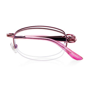 Kính đọc sách gấp phụ nữ Đèn xanh dương chặn với mini vỏ di động nhỏ độc giả kính mắt