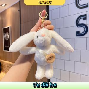 SHNGki Dễ thương Bunny phim hoạt hình móc chìa khóa đồ chơi sang trọng sang trọng Satchel Bunny Keychain