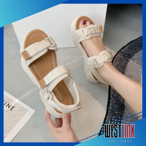 Westlink】New Korean flat sandals for women Style Trendy Two Strap