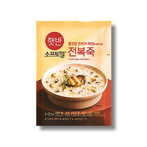 CJ Hatban Softmeal Rice Porridge with Abalone 420g bibigo Porridge Korean Soup