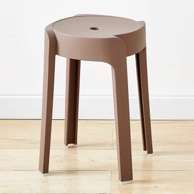 Plastic Stool Stack dining chair Kerusi Makan Plastic Chair Cafe PP Stool Living Room Storage Chair Stackable Stool Chair 塑料凳子