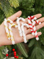 【lower Price】24Pcs Christmas Candy Cane Ornaments, Xmas Acrylic Candy Canes, Christmas Tree Hanging Pendant, New Year Christmas Party Decoration. 