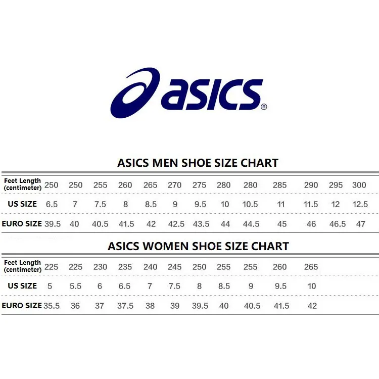 Asics tiger size deals chart