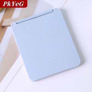 [COD] PkYeG กระจกแต่งหน้าสี่เหลี่ยมขนาดเล็กพับได้กระจกพกพาได้กระจกเครื่องสำอางขนาดกะทัดรัดสองด้าน