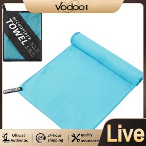 【Vodool】 2Pcs Quick-Dry Microfibre Towel Super Absorbent Workout Towel with Carrying Bag Fast Drying for Camping Backpacking Hiking Yoga Swimming