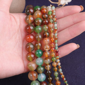 Đá Tự Nhiên Hạt 4/6/8/10/12MM Vòng Mã Não Con Công Hạt Đối Với Trang Sức Làm tự Làm Vài Vòng Đeo Tay Vòng Cổ