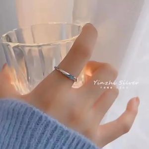 925 silver Blue Cloud Ring for Women Light Luxury Niche Design Open Index Finger Ring Simple Style 2026 New Year 2026