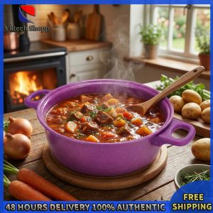 Vktech Multi-Functional 13-Piece Non-Stick Cookware Set with Glass Lids for Easy Cooking and Cleaning Suitable for All Cookers