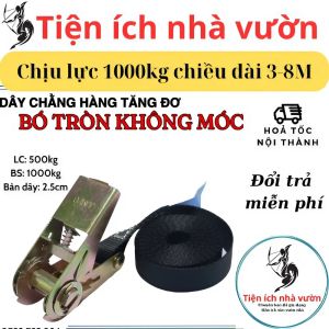 Dây Chằng Hàng Dây cảo tăng đơ chịu lực 1000kg rộng 2.5cm Không Móc buộc hàng xe đạp xe máy dài 3-8M GIÁ XƯỞNG