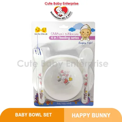 Baby Infant Bowl with Spoon Feeding Set Bekas Makan & Sudu Bayi Kanak-kanak