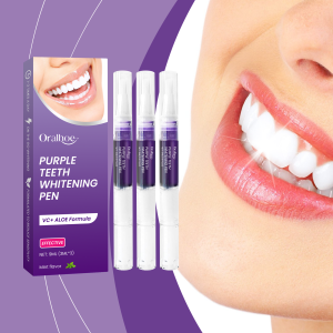 new Purple Teeth Whitening Pen - Deep Clean Stubborn Stains Fresh Breath Portable Daily Oral Care Enamel-Safe Formula Free Shipping