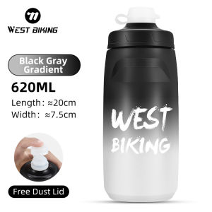 WEST BIKING Cycling Water Bottle 620ml Leak-proof Squeezable Taste-free BPA-free Plastic Camping Hiking Sports Bicycle kettle