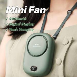 Homozy Mini Neck Fan Cute Portable Fan Handheld USB Chargeable Desktop Fans