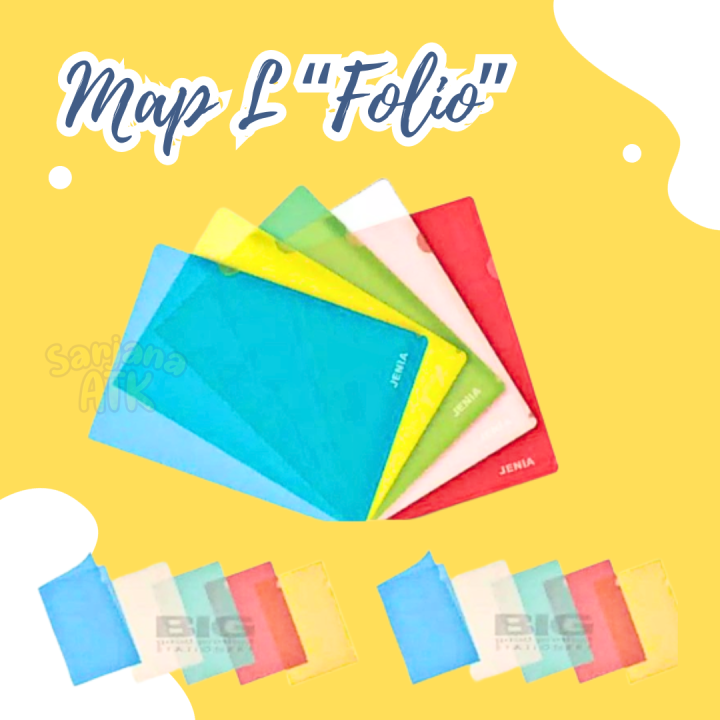 Map L Transparan / Map Plastik / Dokumen Folio