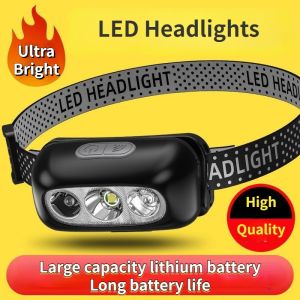 Đèn pha cảm ứng siêu sáng đầu gắn Đèn Cắm Trại cường độ cao đêm sạc được đèn câu cá đặc biệt siêu nhẹ đèn pha không thấm nước xách tay