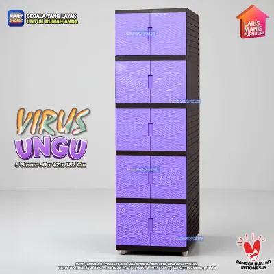 Lemari Pakaian Plastik 4 Susun Kingdom Virus 4 Susun Lemari Baju Plastik Minimalis Lemari Serbaguna