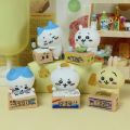 CHIRISTY Sleeping Usagi Chiikawa Twisted Egg Doll Draw Study Chiikawa Usachi Little Hachiji Figure Mini Cartoon Doll Eating Noodles Chiikawa Gashapon Ornament Children's Gift. 