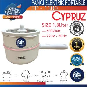 Cypruz Fry Pan Portable Wajan Penggorengan Anti Lengket Electric FP 1300