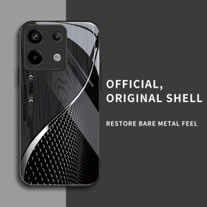 สำหรับ Xiaomi Redmi Note 13 Pro 4G เคสศัพท์กันตก ลายไม้สีดำ ทันสมัยและมีเอกลักษณ์