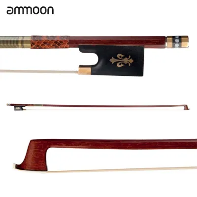 Ammoon cung vĩ cầm (Pernambuco Bow Stick gỗ mun đen Ếch Và Đuôi ngựa Bow Tóc) Cho 4/4 Kích Thước Đầy Đủ Violin