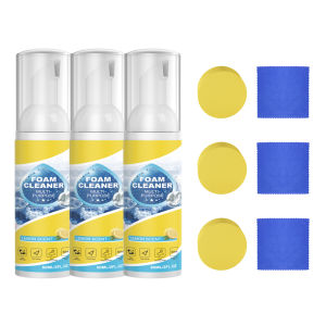 Multi Purpose Foam Cleaner 60ml with Sponge and Cloth for Car Interior Leather and Fabric Cleaning