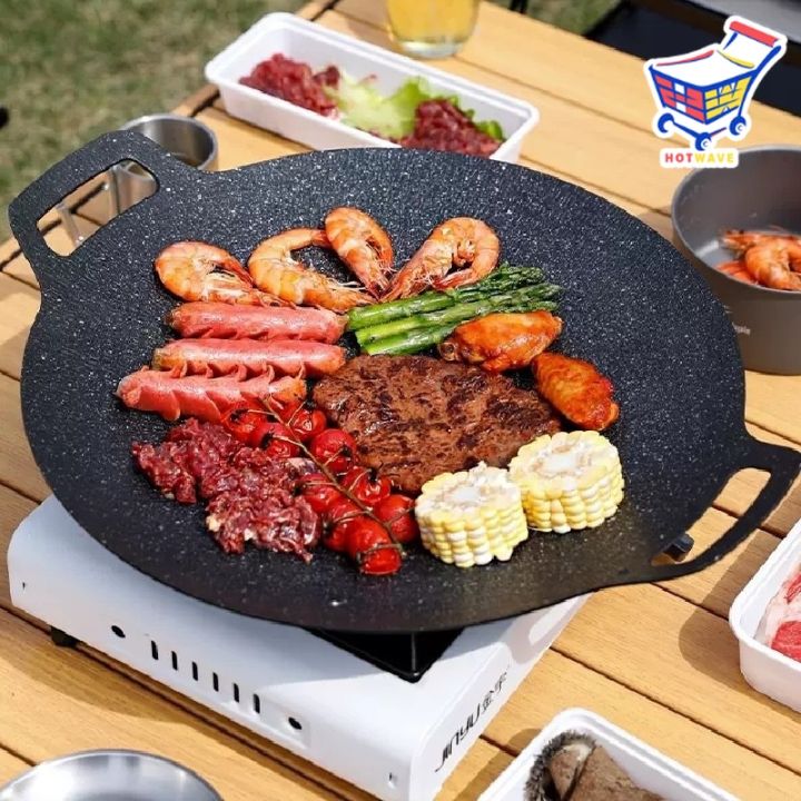 Hot Wave Maifan Stone Grill Pan Korean BBQ Grill Pan Barbecue