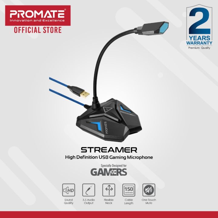 Promate Streamer High Definition USB Gaming Microphone Lazada PH