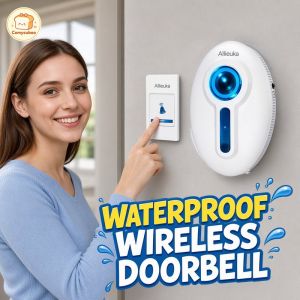 Waterproof Wireless Smart Doorbell Battery Powered Led Ring 32 Chord Melodies Long Remote Range