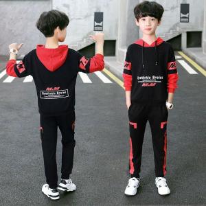Jualan Panas@5-12 Years Children Boys Clothes Set Hoodies + Long Pants Fashion Autumn Cotton Sports Outfit