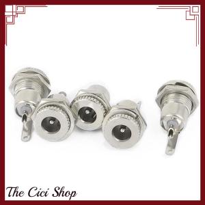 [The Cici Shop] 5pcs 5.5 mm x 2.1mm DC Power Jack Socket Female Panel Mount Connector DC-099