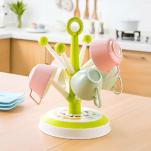 Plastic Tree Mug Drainer Vertical Removable Cup Stand Mug Holder Baby Bottle Dryer