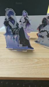 4Pcs/Pack Acrylic Stand Figure Durin Neuvillette Kyryll Chudomirovich Flins The Knave Maid Costume Collection Desktop Ornament Perfect Gift For Anime Fans