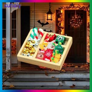 xuhaiy โมเดลต้นไม้แขวนขนาดเล็ก1เซ็ตกล่องของขวัญคริสมาสต์ลูกกวาดหลากสีอุปกรณ์ตกแต่งตุ๊กตาสำหรับตกแต่งวันหยุด