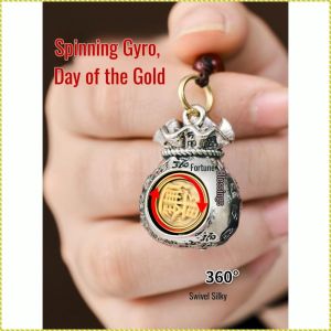 [Twelve Zodiac God of Wealth Bag]Fortune Money Bag Full Of Chinese Zodiac Keychain【招财聚财】十二生肖日进斗金百福钱袋 /Twelve Zodiac Fortune Bag Pendant Gift Craft Zodiac Keychain Metal Handle Hanging Ornament/Chinese Zodiac Pendant