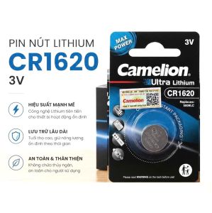 Pin Nút CR1620 Camelion Ultra Lithium Max Power 3V Battery Vỉ 1 Viên
