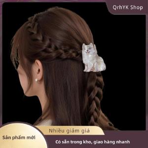 Hàng có sẵn✨ Động vật nhỏ dễ thương con chó con Clip tóc Acrylic trở lại đầu cá mập clip phim hoạt hình samoye Corgi biên giới Collie tóc Claw Clip phụ kiện